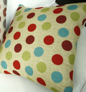 Bright Polka Dot Cushion