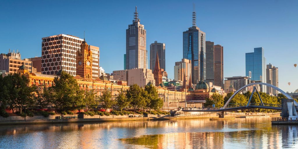 Stunning skyline shot of Melbourne a great city for cushions