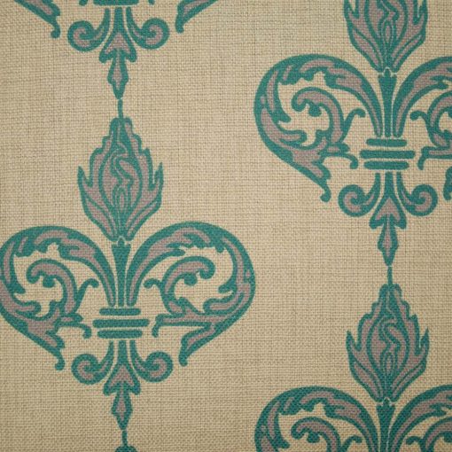 Close up of turquoise pattern on cushion