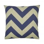 Deep blue chevron zig zag cushion cover