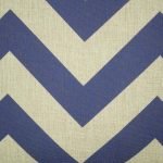 Close up of deep blue chevron cushion