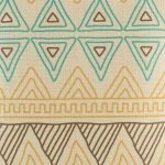 Close up of geometric shapes on cushion cover