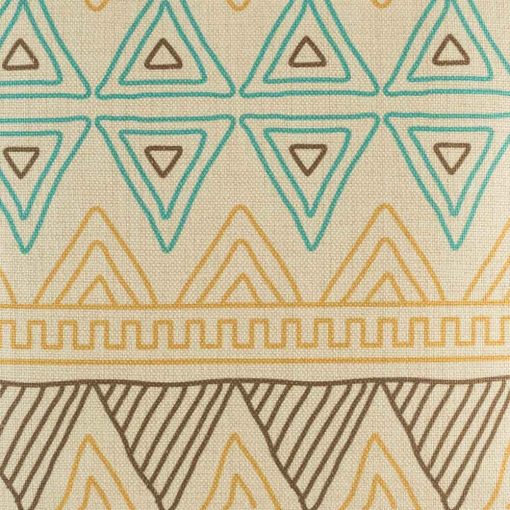 Close up of geometric shapes on cushion cover