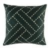 Dark cushion cover with woven pattern in light fine lines