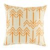 Light cushion cover featuring double headed arrow pattern in orange