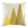 Geometric pattern depicting mountains on cushion cover