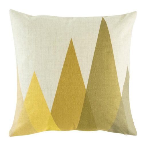 Geometric pattern depicting mountains on cushion cover
