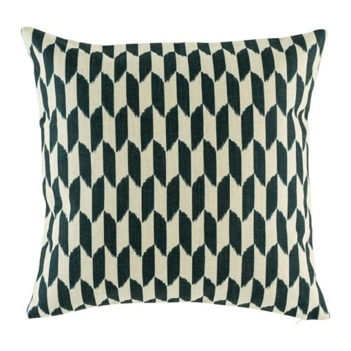 Alluring dark grey checked pattern on cushion cover