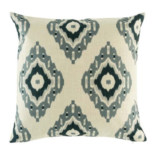 Diamond pattern with dark and light grey accents on cushion cover