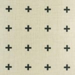 Close view of small black pattern on cushion cover