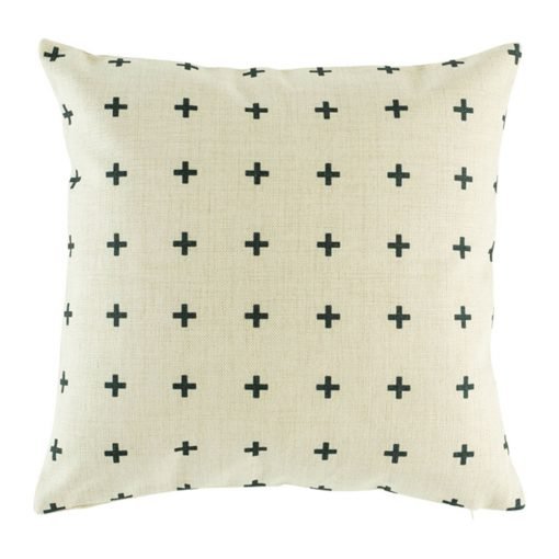 Gorgeous cushion cover with small black cross pattern