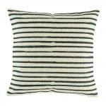 Cushion cover with black stripe horizontal pattern