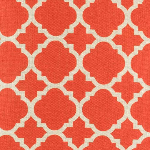 Close up of bright red funky pattern cushion design