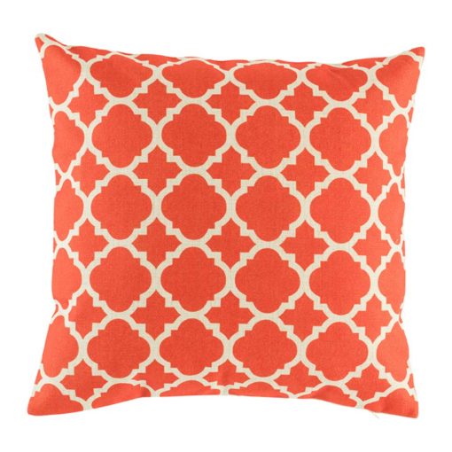 Bright red funky cushion cover with pattern