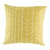 Gold pattern cushion cover on cotton linen material