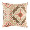 Retro style cushion cover with brown and red colours