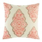 Elegant pattern in red on cushion cover