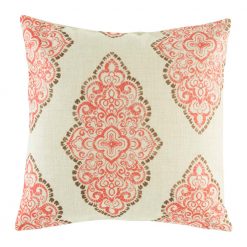 Elegant pattern in red on cushion cover