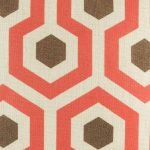 Close up showing retro style pattern on cushion cover