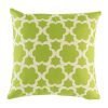 Green flower pattern on cotton linen cushion cover