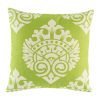 Lime green cushion cover with regal print
