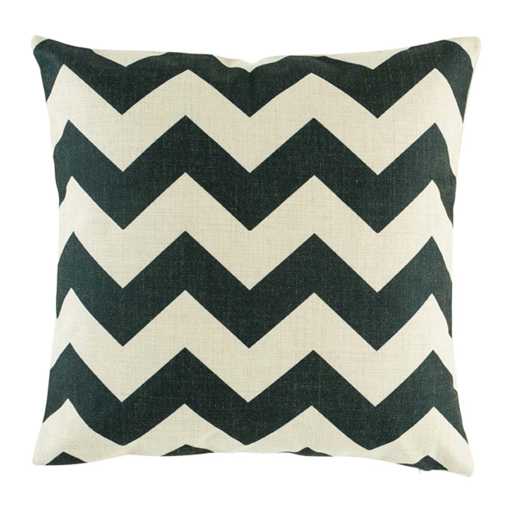 black and white chevron cushion