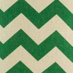 Close up of green zig zag pattern on cushion cover
