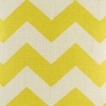 Close up of yellow zig zag pattern cushion