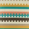 Close up view of striped decorative cushion