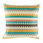 Bright coloured striped scatter cushion