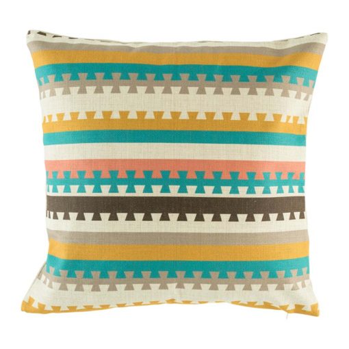 Bright coloured striped scatter cushion