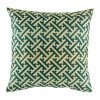 Cushion cover with green jagged design