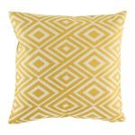 Scatter cushion cover with lively yellow grid pattern