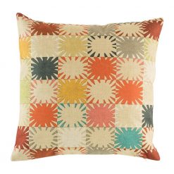 Cushion cover with patch colourful pattern