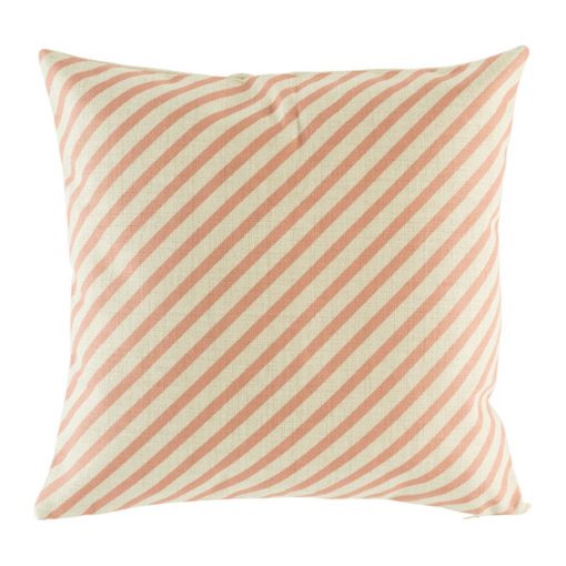 Cushion cover with gradient pink stripe design