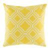 Bright yellow cushion cover with pattern