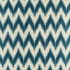 Close up of blue zig zag cushion cover