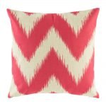 Light cushion with bright pink zig zag cushion cover