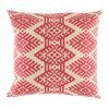 Bright pink cushion with geometric shapes