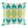 Teal and green print on scatter cushion cover