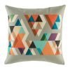 Grey cushion cover with vibrant bright colours
