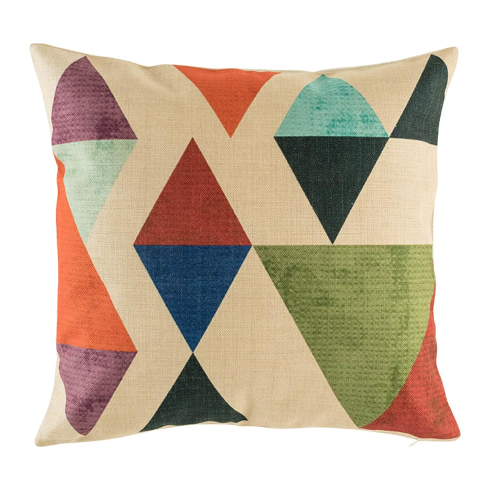 Very funky cushion cover with abstract triangle pattern