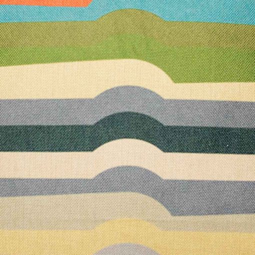 Close up of striped coloured cushion