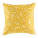 Gold cushion cover with geometric shapes