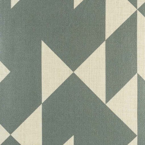 Close up view of grey triangle cushion Scandinavian design
