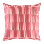 Bright pink cushion cover with geometric pattern