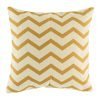 Cushion cover with gold chevron front