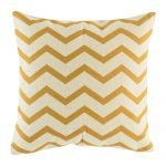 Cushion cover with gold chevron front