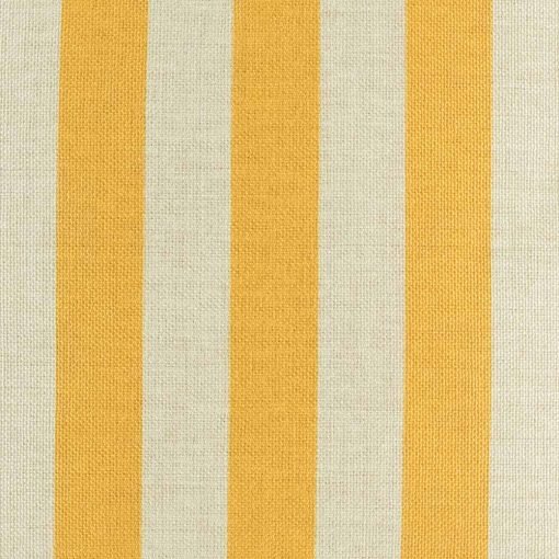Close view of yellow stripes on cushion cover