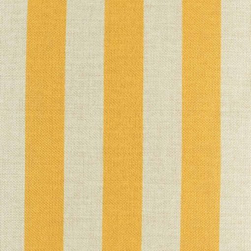 Close view of yellow stripes on cushion cover